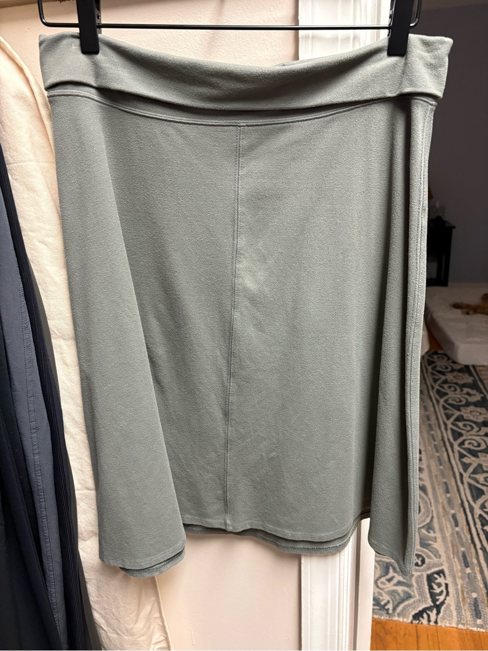 Athleta Sage Green A-Line Knit Skirt
